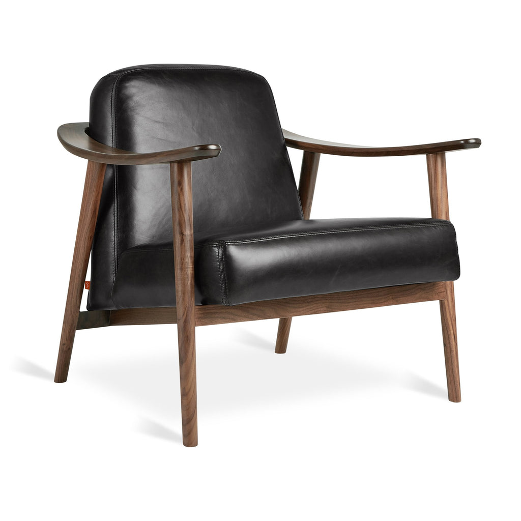 Baltic Leather Chair – Nordic Minimalist Solid Wood Lounge in Leather - Sage InteriorsSage InteriorsChair