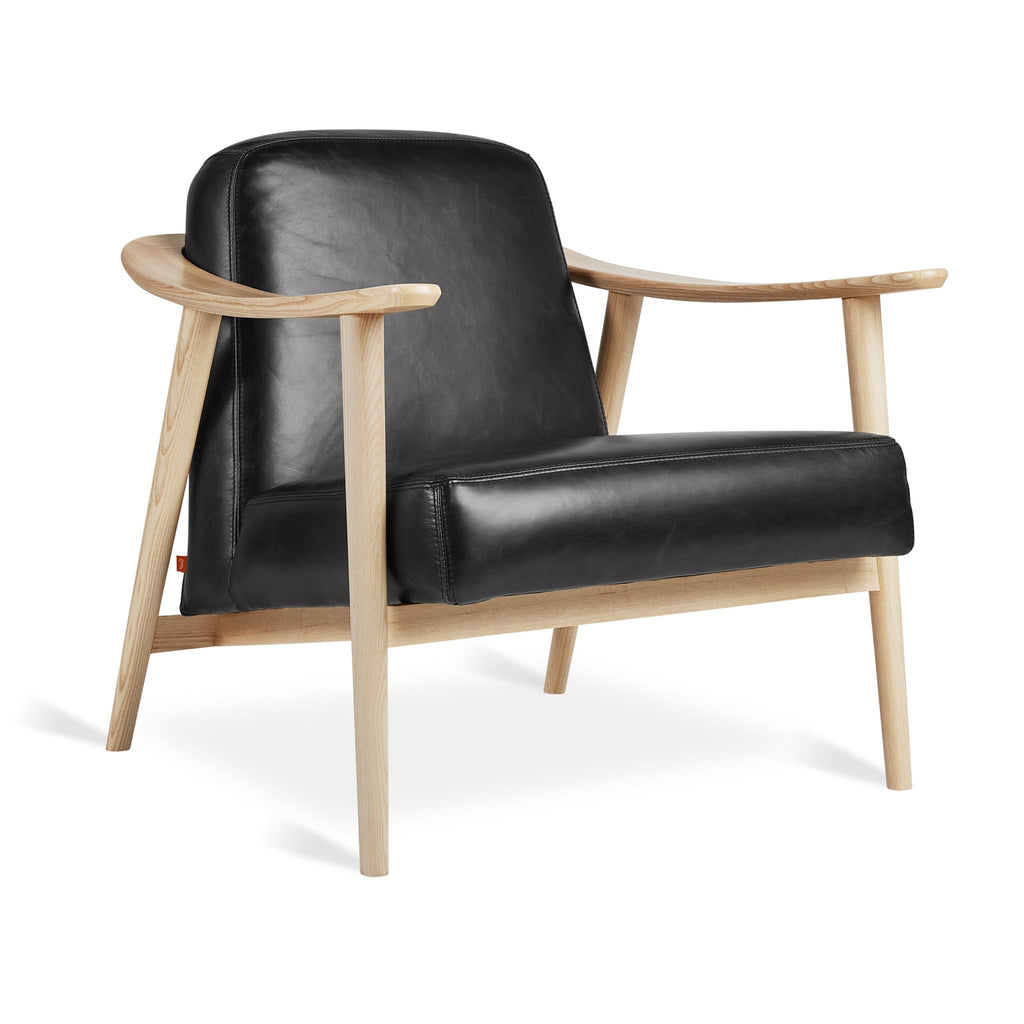 Baltic Leather Chair – Nordic Minimalist Solid Wood Lounge in Leather - Sage InteriorsSage InteriorsChair