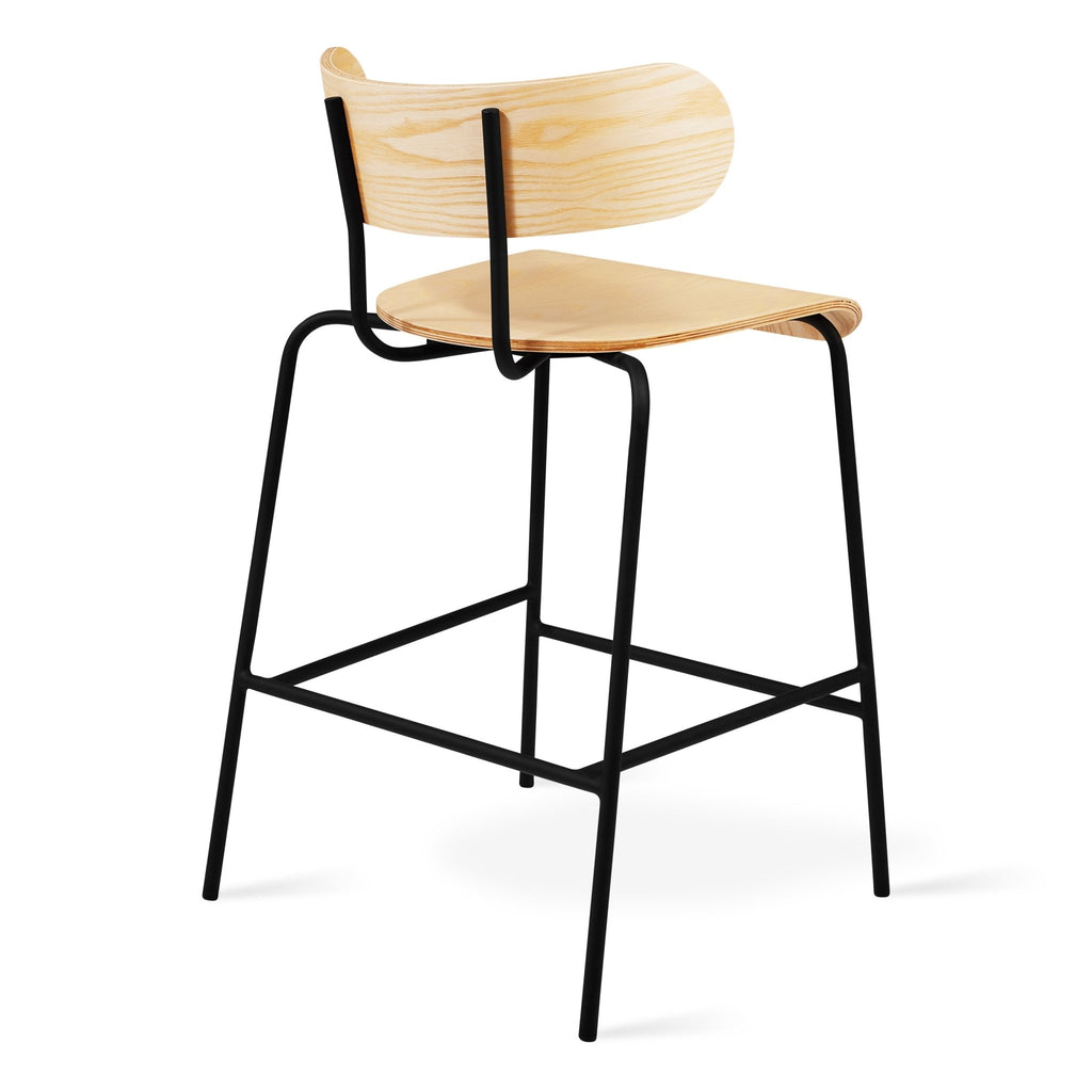 Bantam Counter Stool – Sculptural Modern Wood & Steel Seating - Sage InteriorsSage InteriorsStool