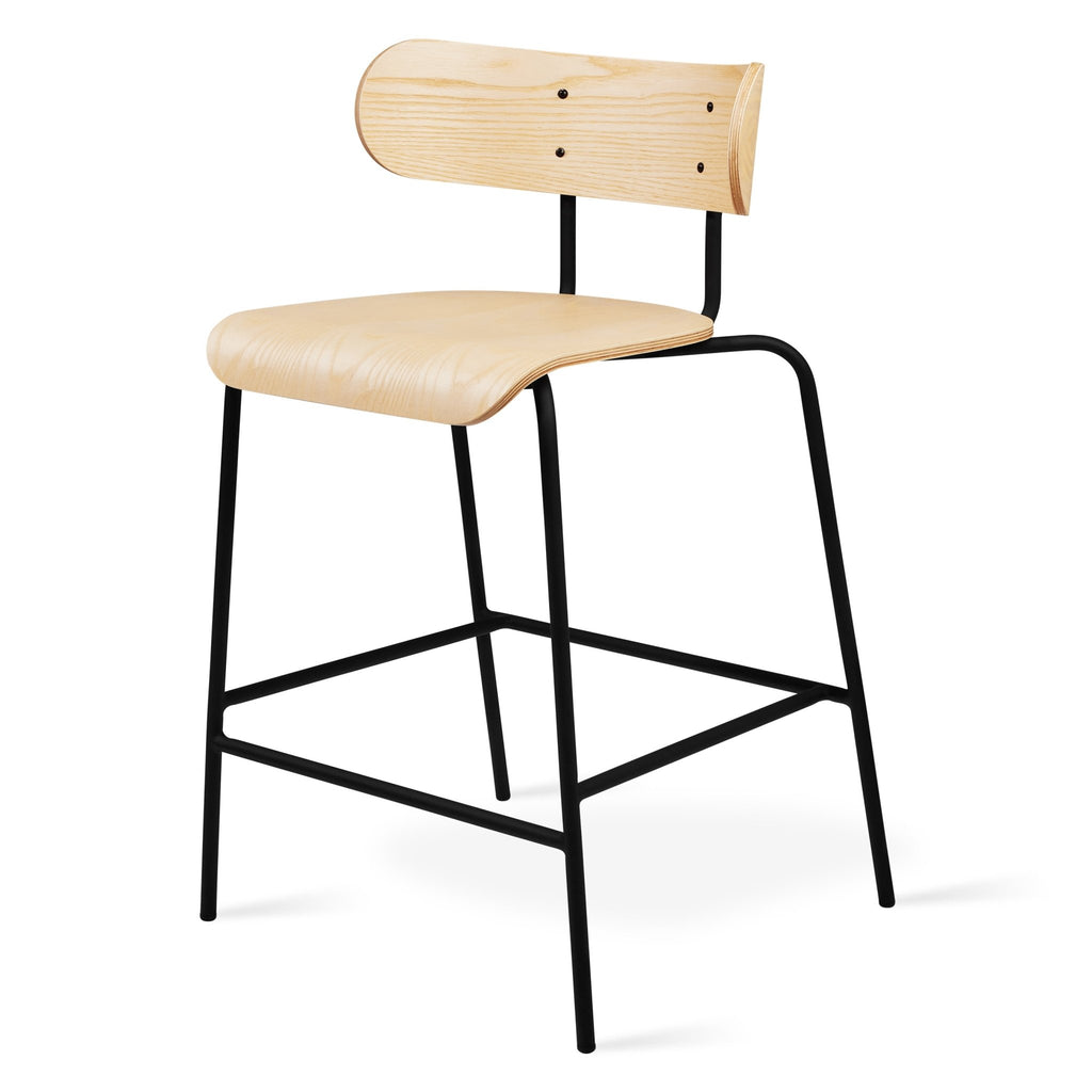 Bantam Counter Stool – Sculptural Modern Wood & Steel Seating - Sage InteriorsSage InteriorsStool