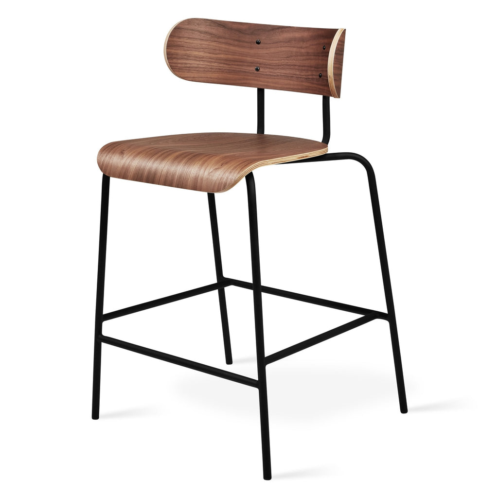 Bantam Counter Stool – Sculptural Modern Wood & Steel Seating - Sage InteriorsSage InteriorsStool