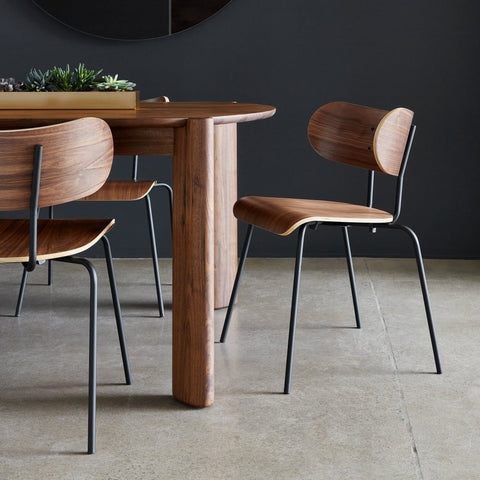 Bantam Dining Chair – Stackable Sculptural Wood + Steel Chair - Sage InteriorsSage InteriorsDining Chair