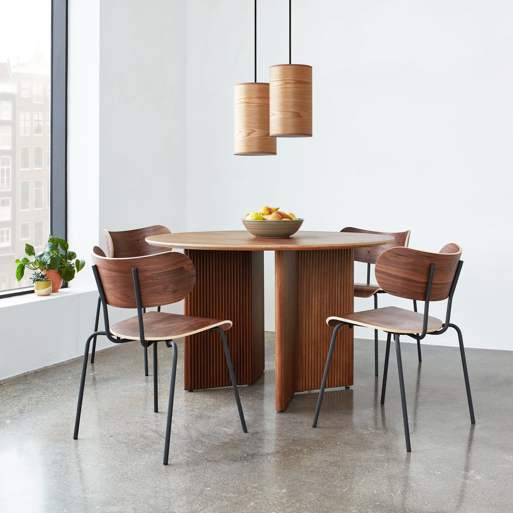 Bantam Dining Chair – Stackable Sculptural Wood + Steel Chair - Sage InteriorsSage InteriorsDining Chair