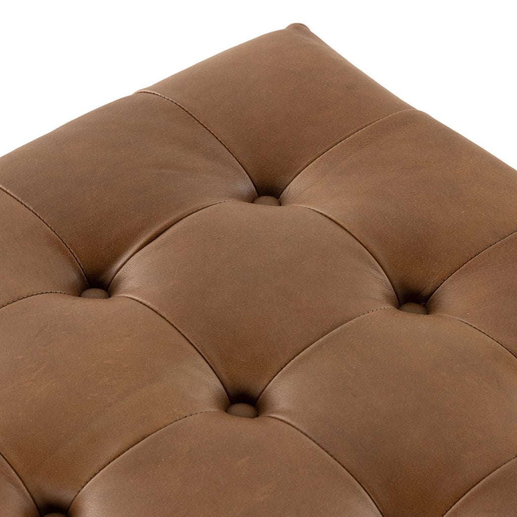 Bassano Tufted Ottoman, Leather - Sage InteriorsFH