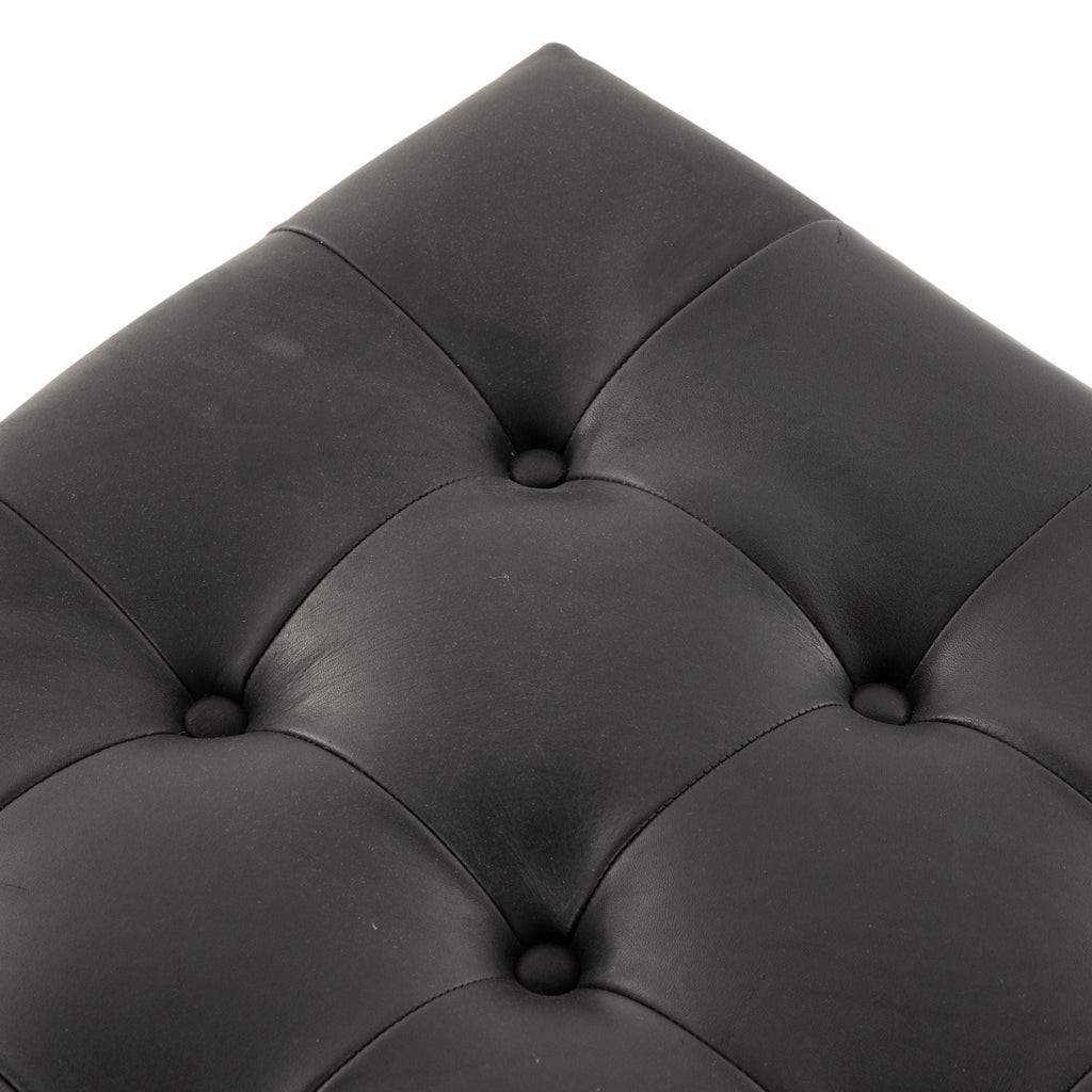 Bassano Tufted Ottoman, Leather - Sage InteriorsFH