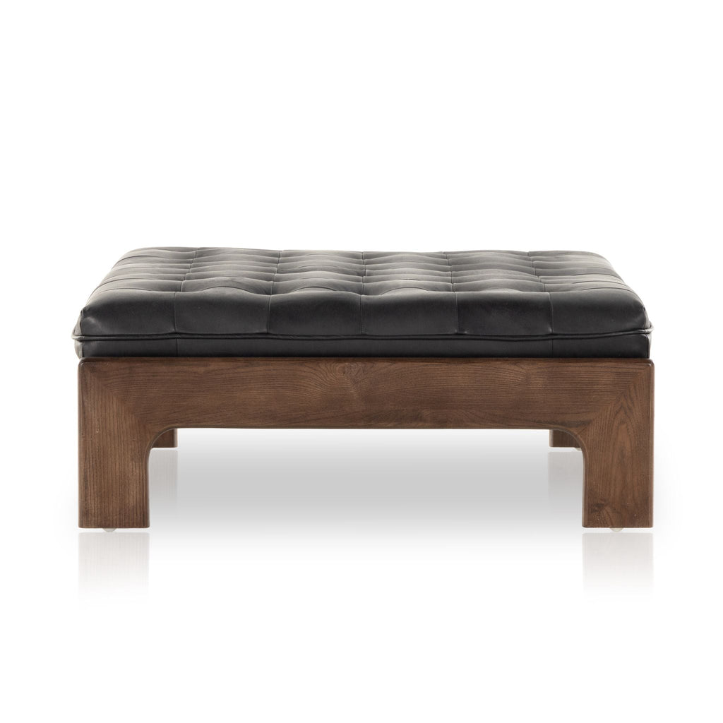 Bassano Tufted Ottoman, Leather - Sage InteriorsFH
