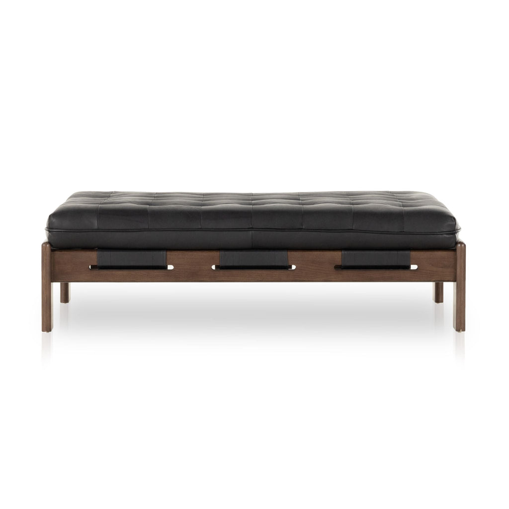 Bassano Tufted Ottoman, Leather - Sage InteriorsFH