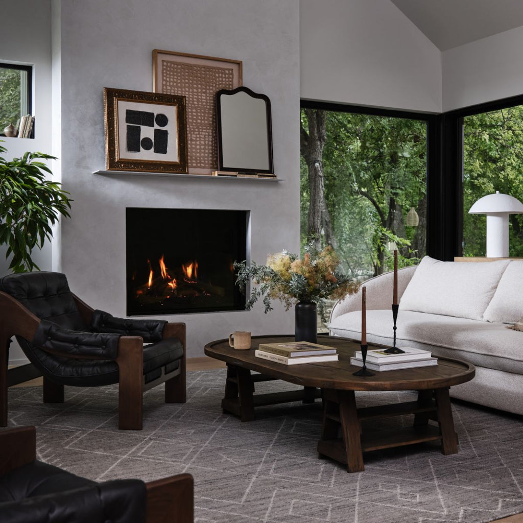 Bassano Tufted Sling Chair, Black Leather - Sage InteriorsFHAccent Chair
