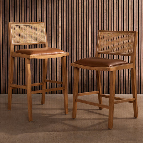 Beech Wood Cane Stool - Sage InteriorsFHDining Stool