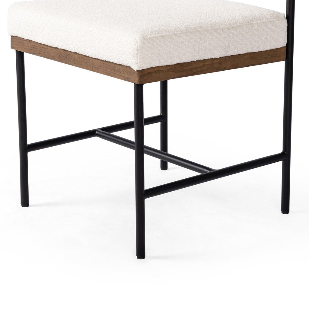 Benton Dining Chair – Leather Seat with Oak & Iron Frame - Sage InteriorsFour HandsDining Chair