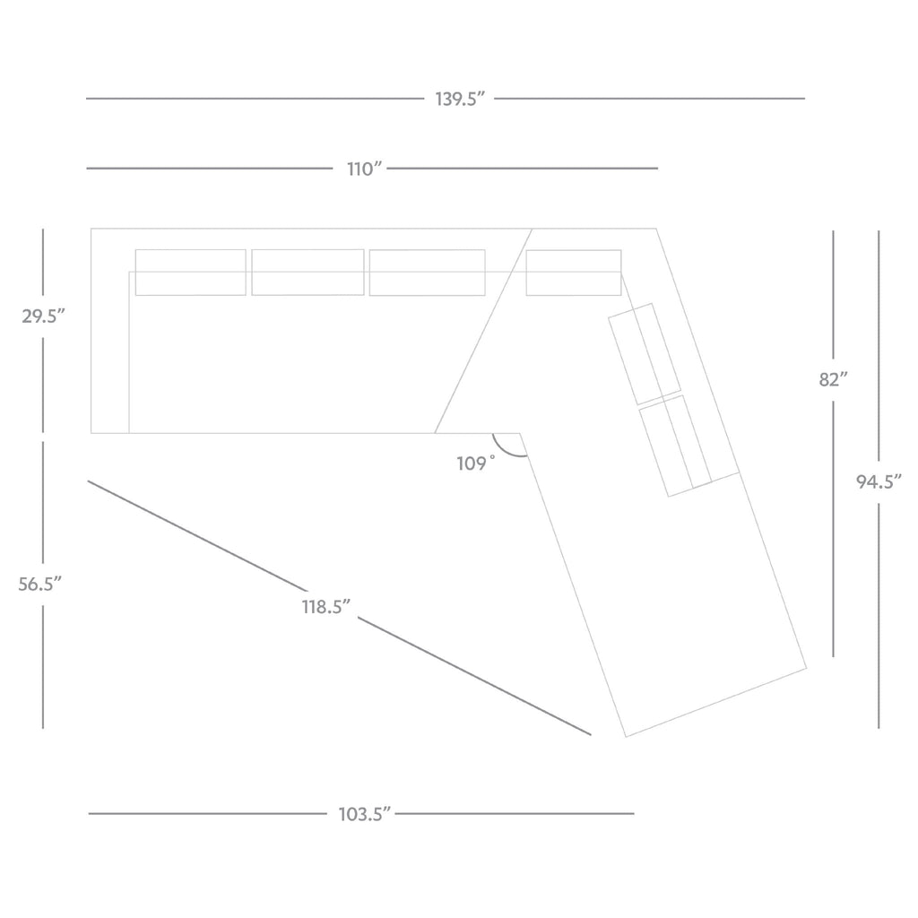 Beverly 2 PC Sectional - Sage InteriorsFH