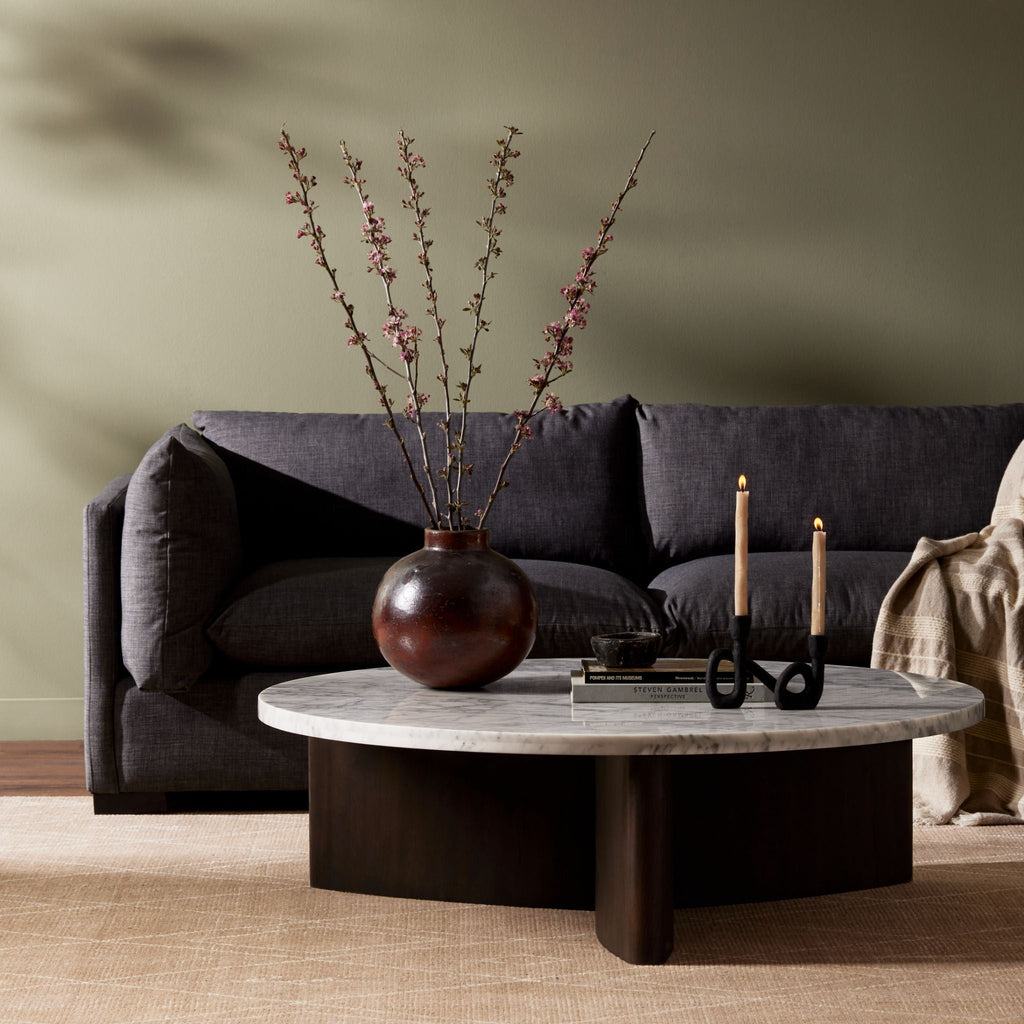Bina Coffee Table, Italian White Marble - Sage InteriorsFH