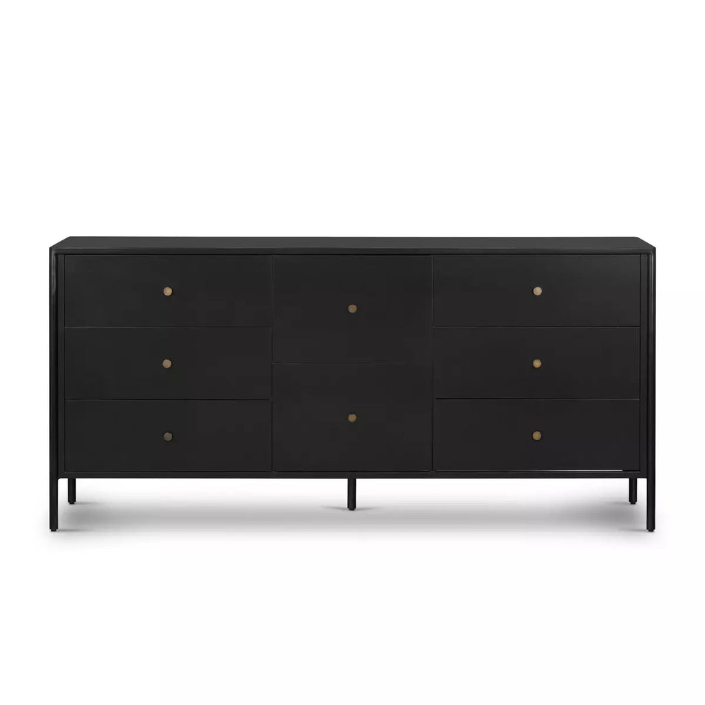 Black Iron Bronzed Hardware 8 Drawer Dresser - Sage InteriorsFour Hands