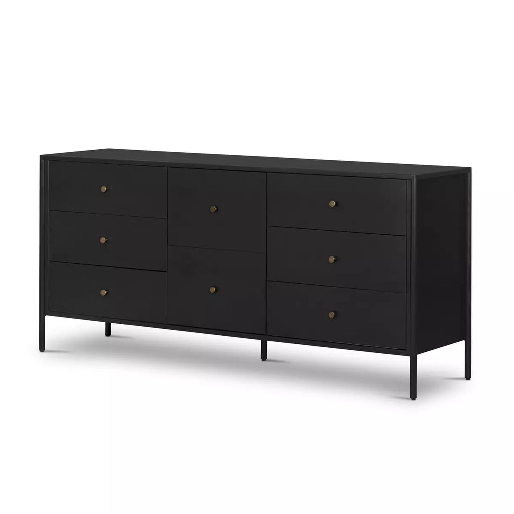 Black Iron Bronzed Hardware 8 Drawer Dresser - Sage InteriorsFour Hands