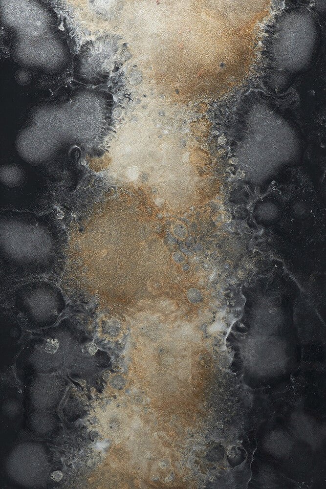 Black Organic Hand - Painted Glass Valet Tray with Wooden Rim - Sage InteriorsEthnicraftvalet tray