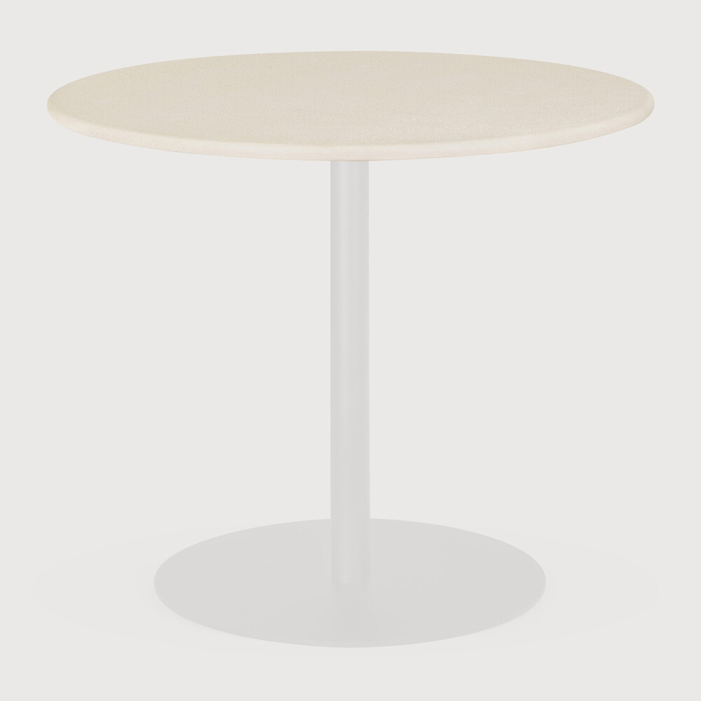 Blend Dining Table Top - Varnished Microcement - Off White - Round - Sage InteriorsEthnicraftDining Table Top