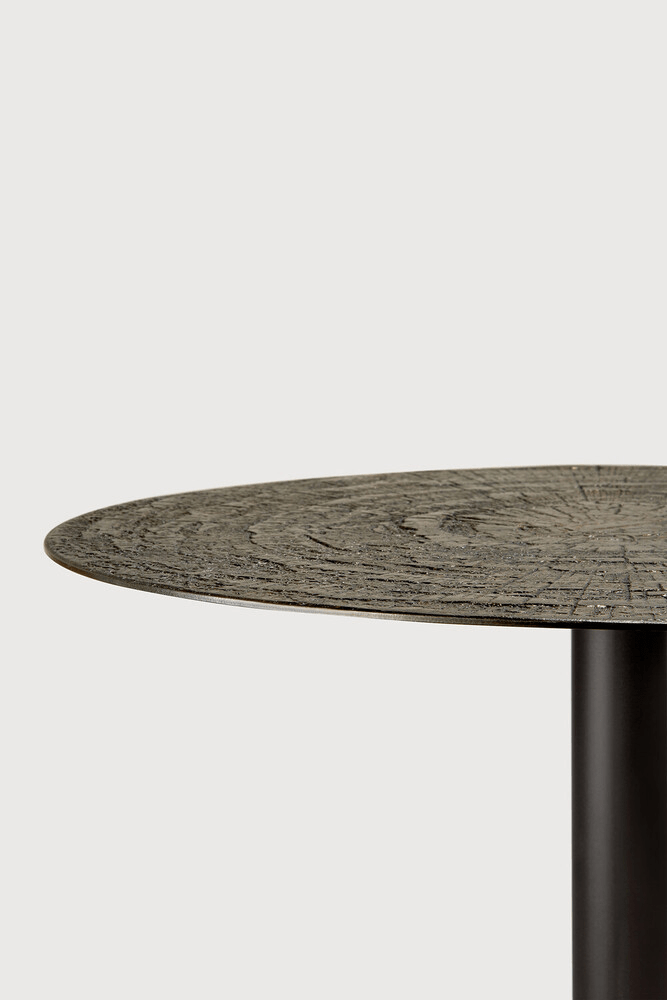 Blend Dining Table - Varnished Minerals Top - Ray Whisky - Dark Bronze Base - Round - Sage InteriorsEthnicraftDining Table