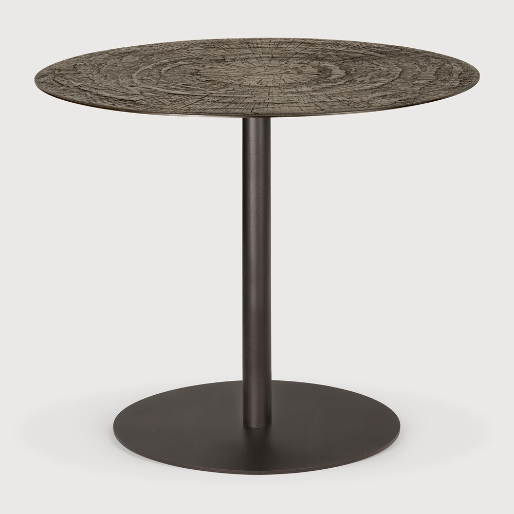 Blend Dining Table - Varnished Minerals Top - Ray Whisky - Dark Bronze Base - Round - Sage InteriorsEthnicraftDining Table