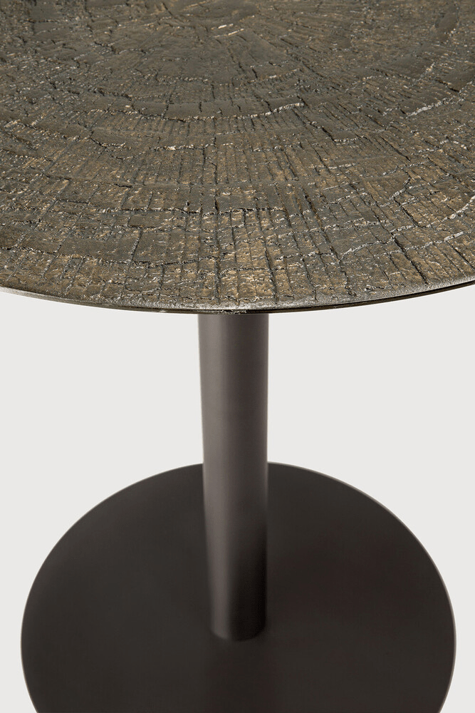 Blend Dining Table - Varnished Minerals Top - Ray Whisky - Dark Bronze Base - Round - Sage InteriorsEthnicraftDining Table