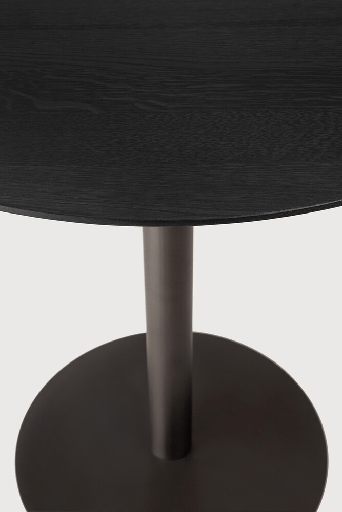 Blend Dining Table - Varnished Oak Top - Dark Bronze Base - Round - Sage InteriorsEthnicraftDining Table