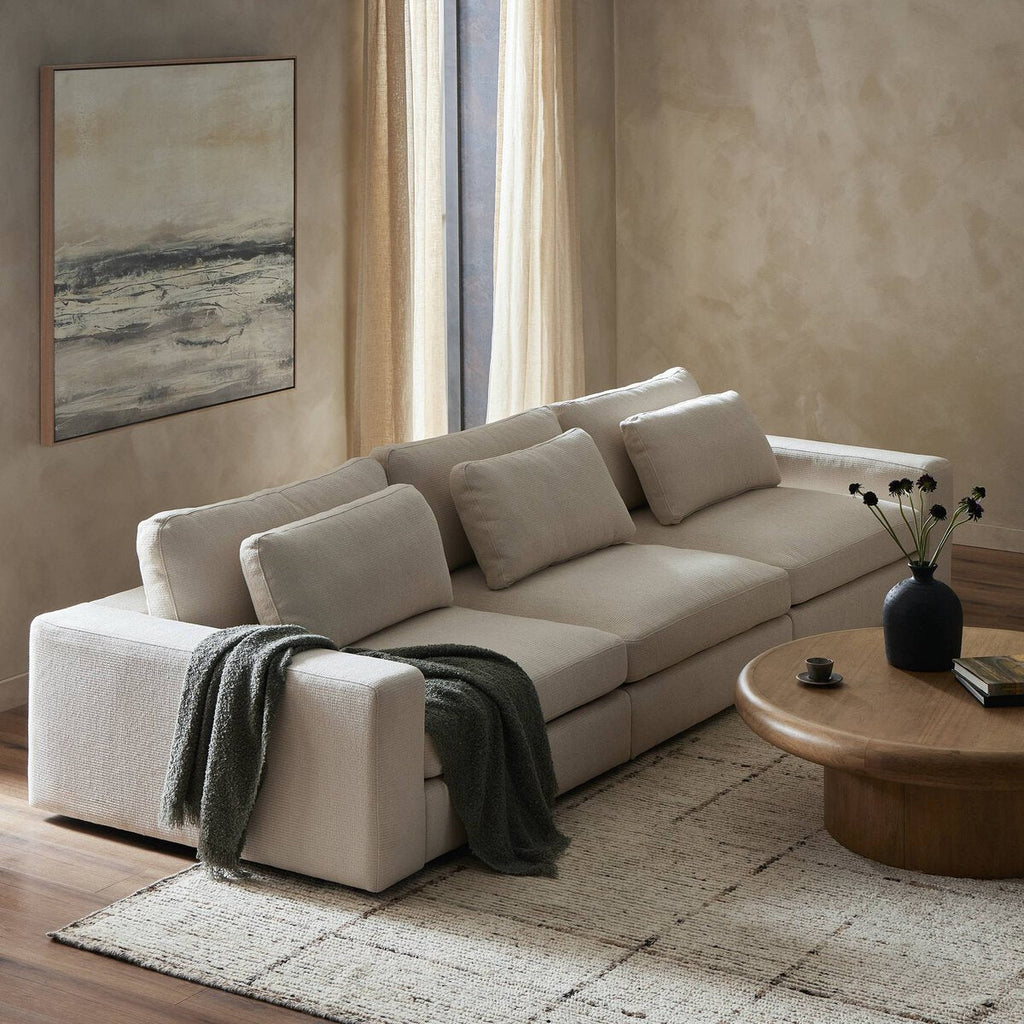 Bloor 3 - Piece Sectional | Clairmont Ivory, Modular, S - Spring Construction - Sage InteriorsSage Interiors