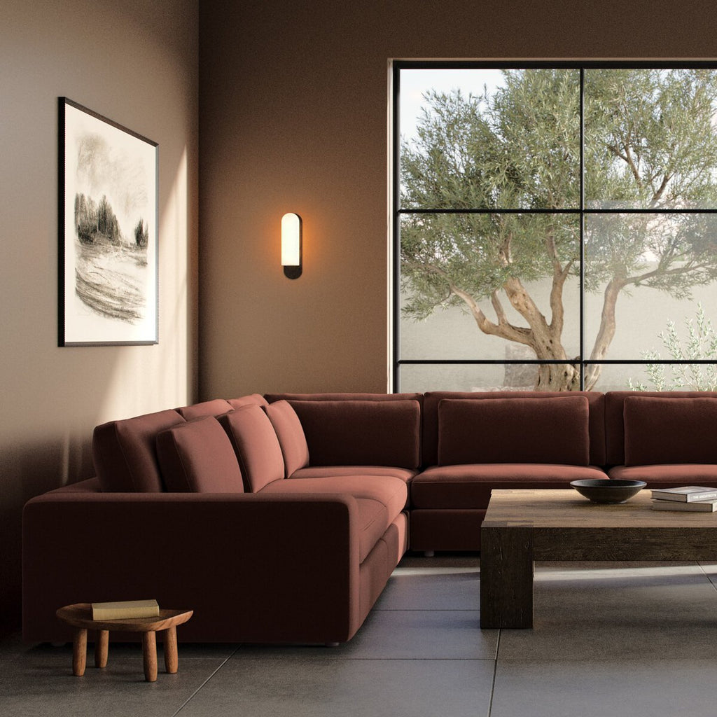 Bloor 5 - Piece Sectional Sofa – Surrey Olive, Modular L - Shaped Seating - Sage InteriorsFour HandsSofas
