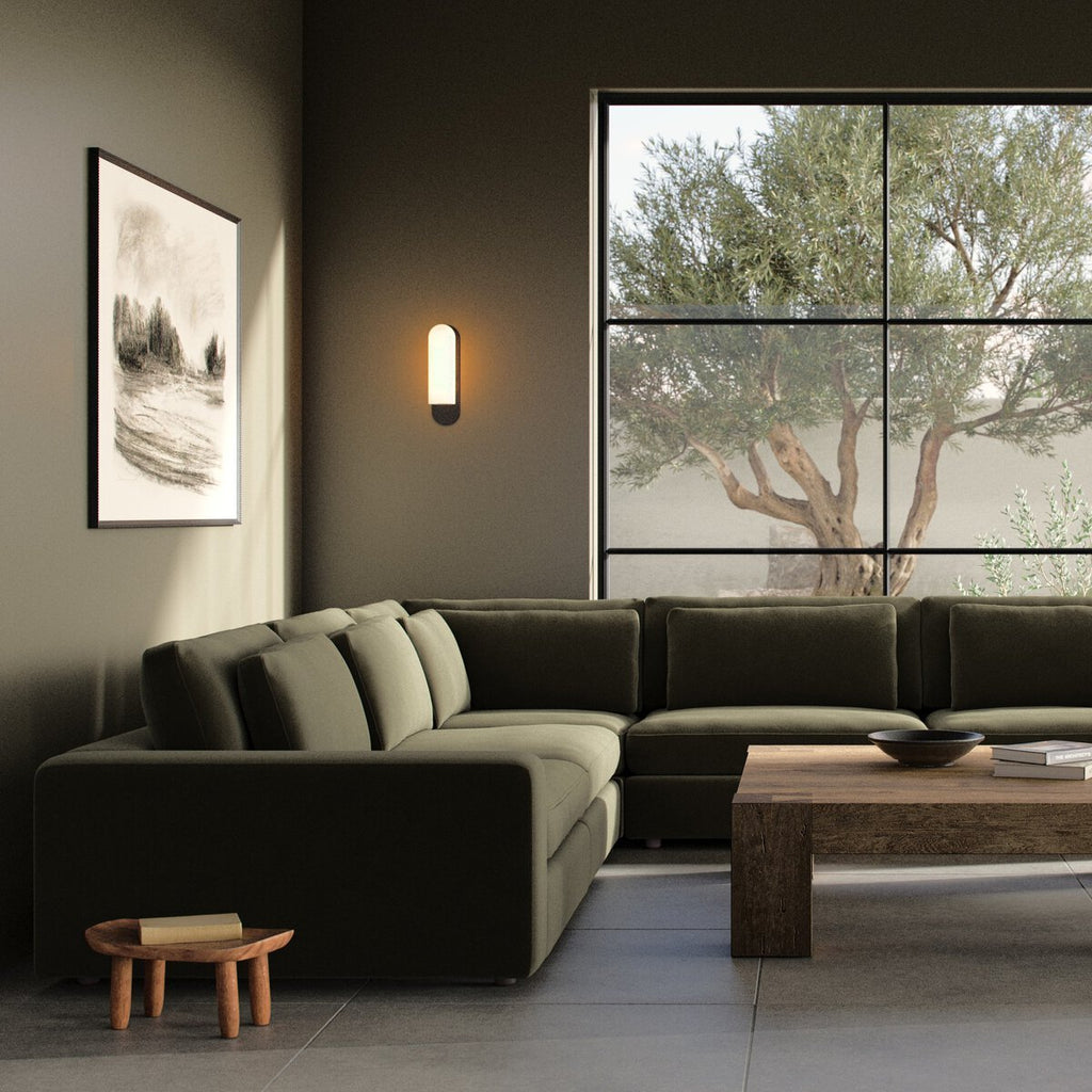 Bloor 5 - Piece Sectional Sofa – Surrey Olive, Modular L - Shaped Seating - Sage InteriorsFour HandsSofas