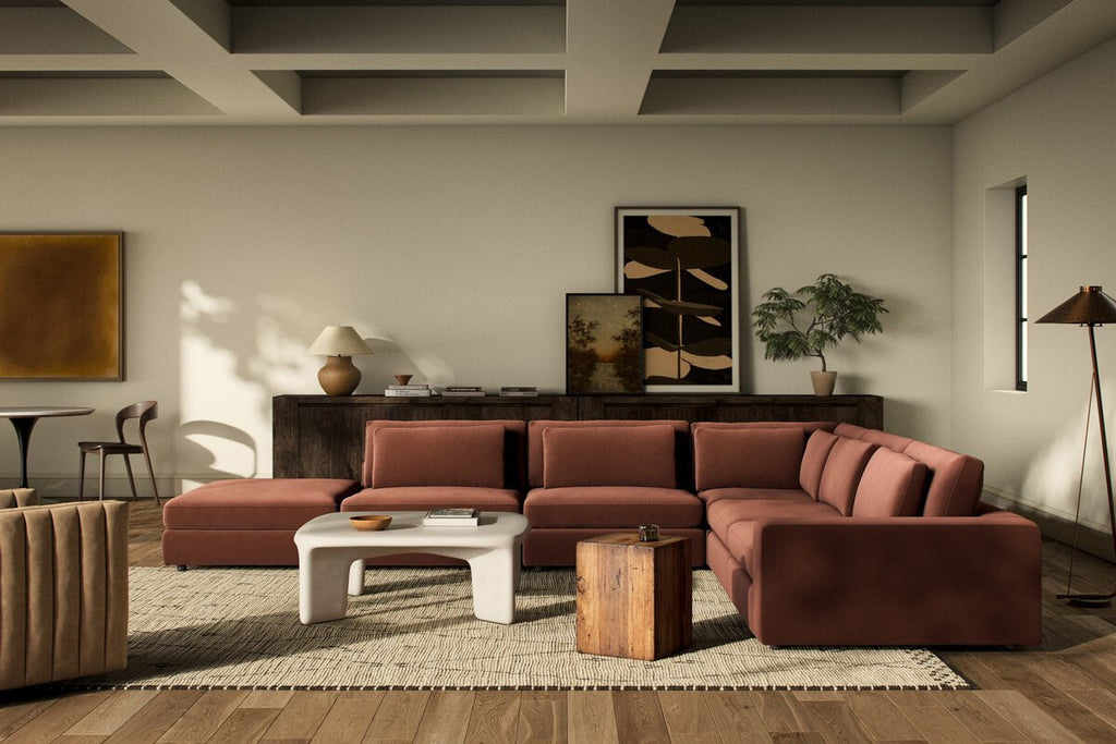 Bloor 5 - Piece Sectional Sofa – Surrey Olive, Modular L - Shaped Seating - Sage InteriorsFour HandsSofas