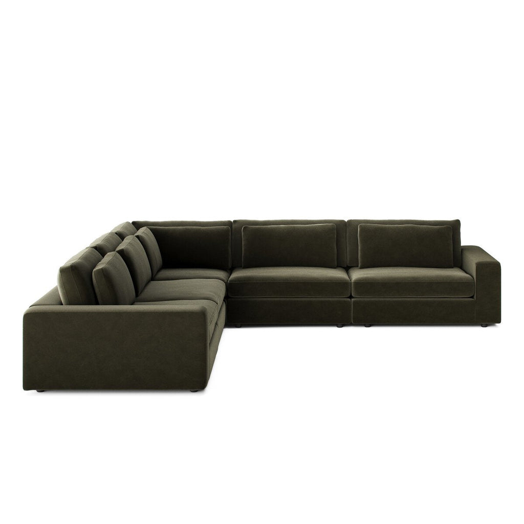 Bloor 5 - Piece Sectional Sofa – Surrey Olive, Modular L - Shaped Seating - Sage InteriorsFour HandsSofas