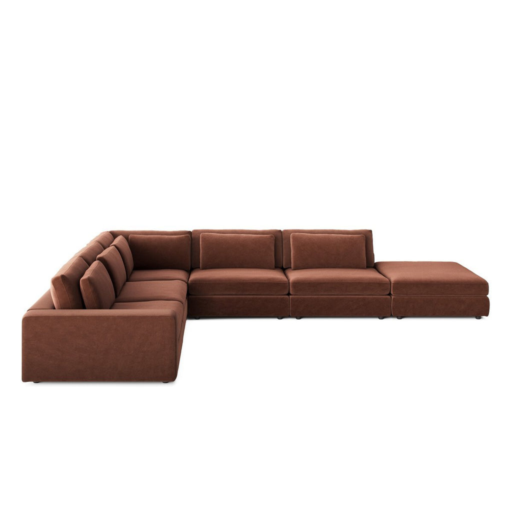 Bloor 5 - Piece Sectional Sofa – Surrey Olive, Modular L - Shaped Seating - Sage InteriorsFour HandsSofas