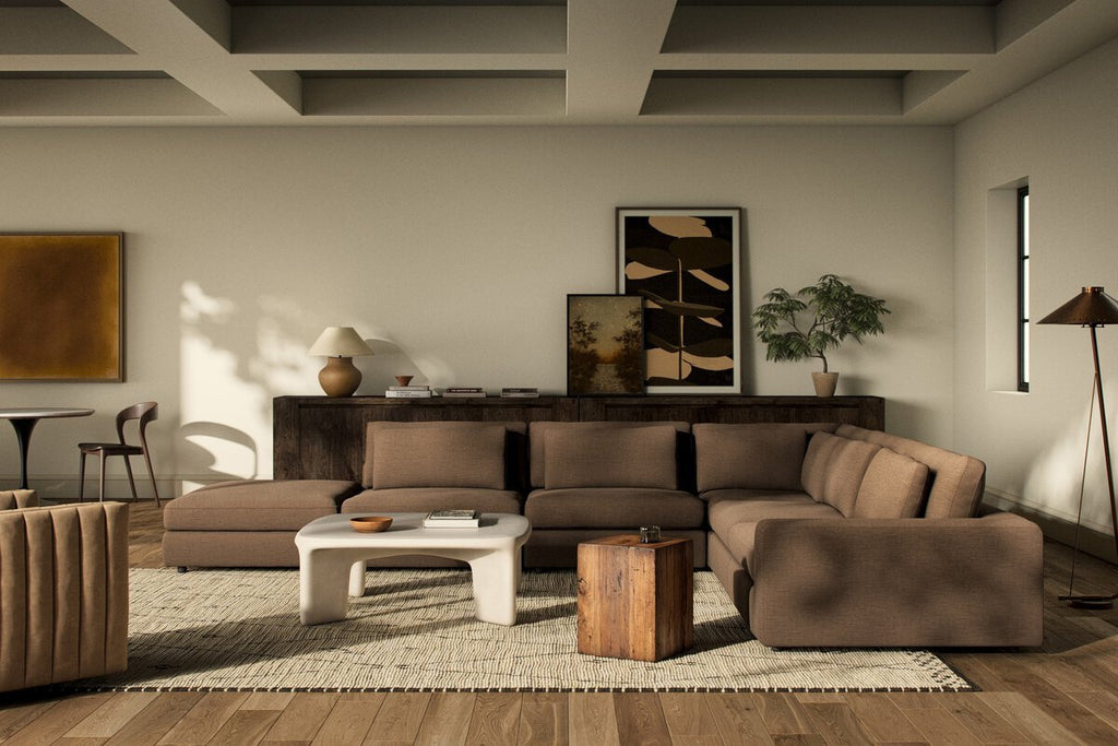 Bloor 5 - Piece Sectional Sofa – Surrey Olive, Modular L - Shaped Seating - Sage InteriorsFour HandsSofas