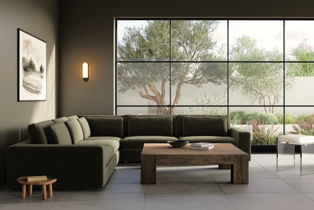 Bloor 5 - Piece Sectional Sofa – Surrey Olive, Modular L - Shaped Seating - Sage InteriorsFour HandsSofas