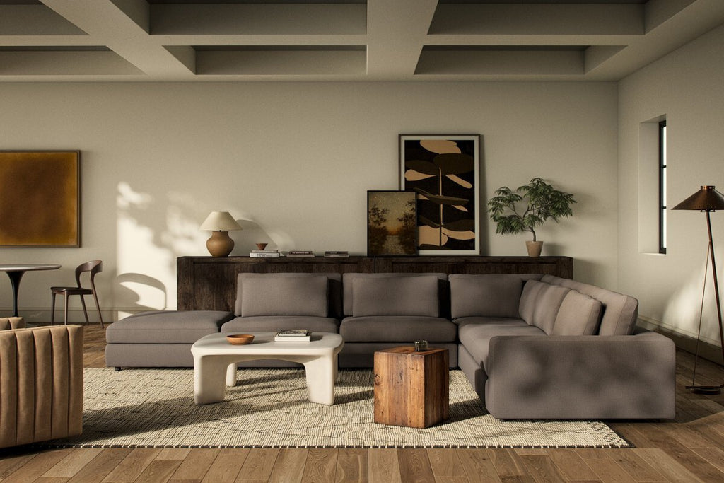 Bloor 5 - Piece Sectional Sofa – Surrey Olive, Modular L - Shaped Seating - Sage InteriorsFour HandsSofas