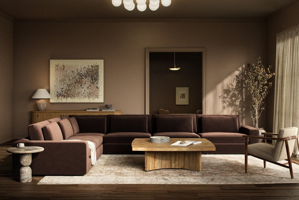 Bloor 6 - Piece Sectional Sofa – Savoy Ochre, Modular L - Shaped Seating - Sage InteriorsFour HandsSofas