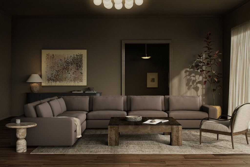Bloor 6 - Piece Sectional Sofa – Savoy Ochre, Modular L - Shaped Seating - Sage InteriorsFour HandsSofas