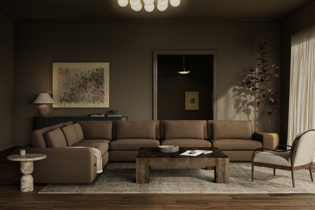 Bloor 6 - Piece Sectional Sofa – Savoy Ochre, Modular L - Shaped Seating - Sage InteriorsFour HandsSofas