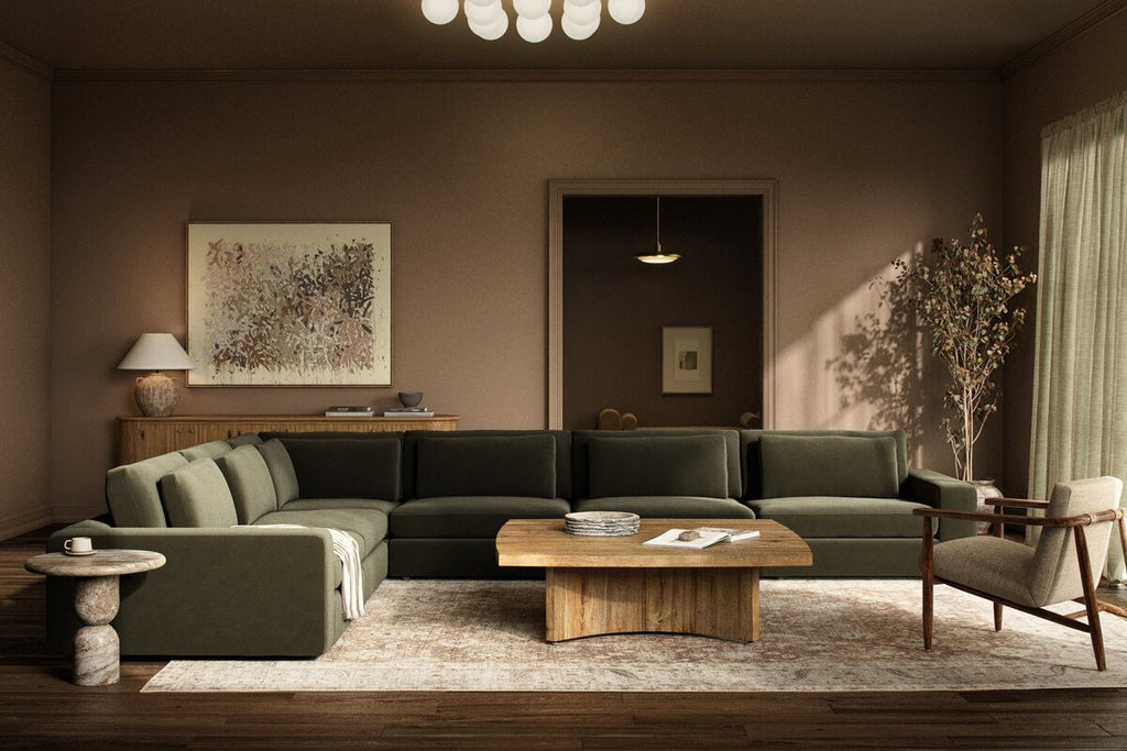 Bloor 6 - Piece Sectional Sofa – Savoy Ochre, Modular L - Shaped Seating - Sage InteriorsFour HandsSofas