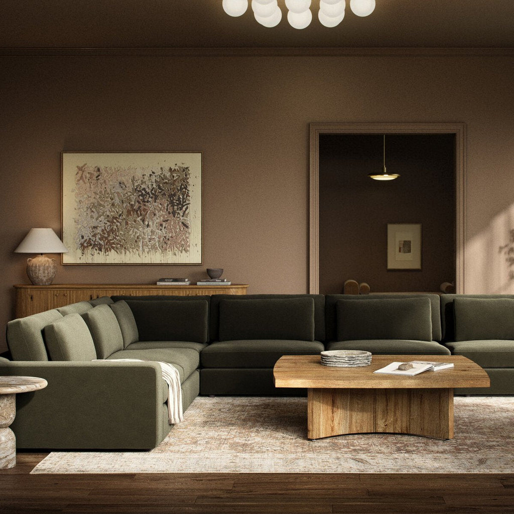 Bloor 6 - Piece Sectional Sofa – Savoy Ochre, Modular L - Shaped Seating - Sage InteriorsFour HandsSofas