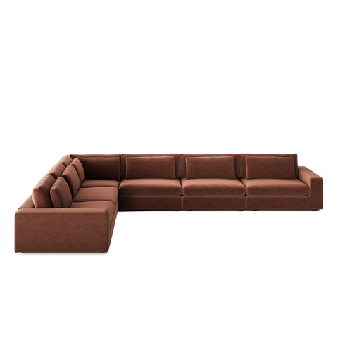 Bloor 6 - Piece Sectional Sofa – Savoy Ochre, Modular L - Shaped Seating - Sage InteriorsFour HandsSofas