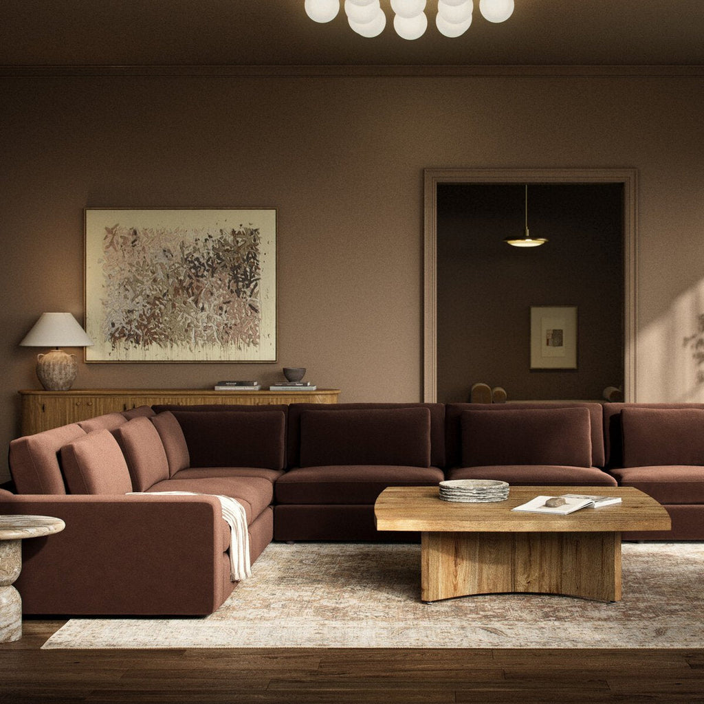 Bloor 6 - Piece Sectional Sofa – Savoy Ochre, Modular L - Shaped Seating - Sage InteriorsFour HandsSofas