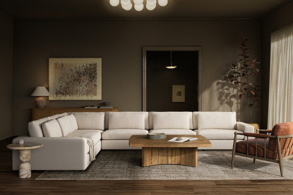 Bloor 6 - Piece Sectional Sofa – Savoy Ochre, Modular L - Shaped Seating - Sage InteriorsFour HandsSofas