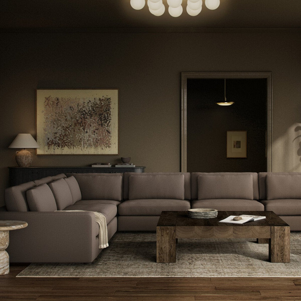 Bloor 6 - Piece Sectional Sofa – Savoy Ochre, Modular L - Shaped Seating - Sage InteriorsFour HandsSofas