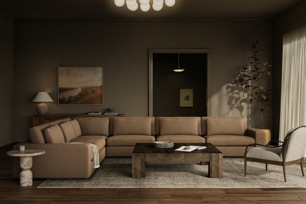 Bloor 6 - Piece Sectional Sofa – Savoy Ochre, Modular L - Shaped Seating - Sage InteriorsFour HandsSofas