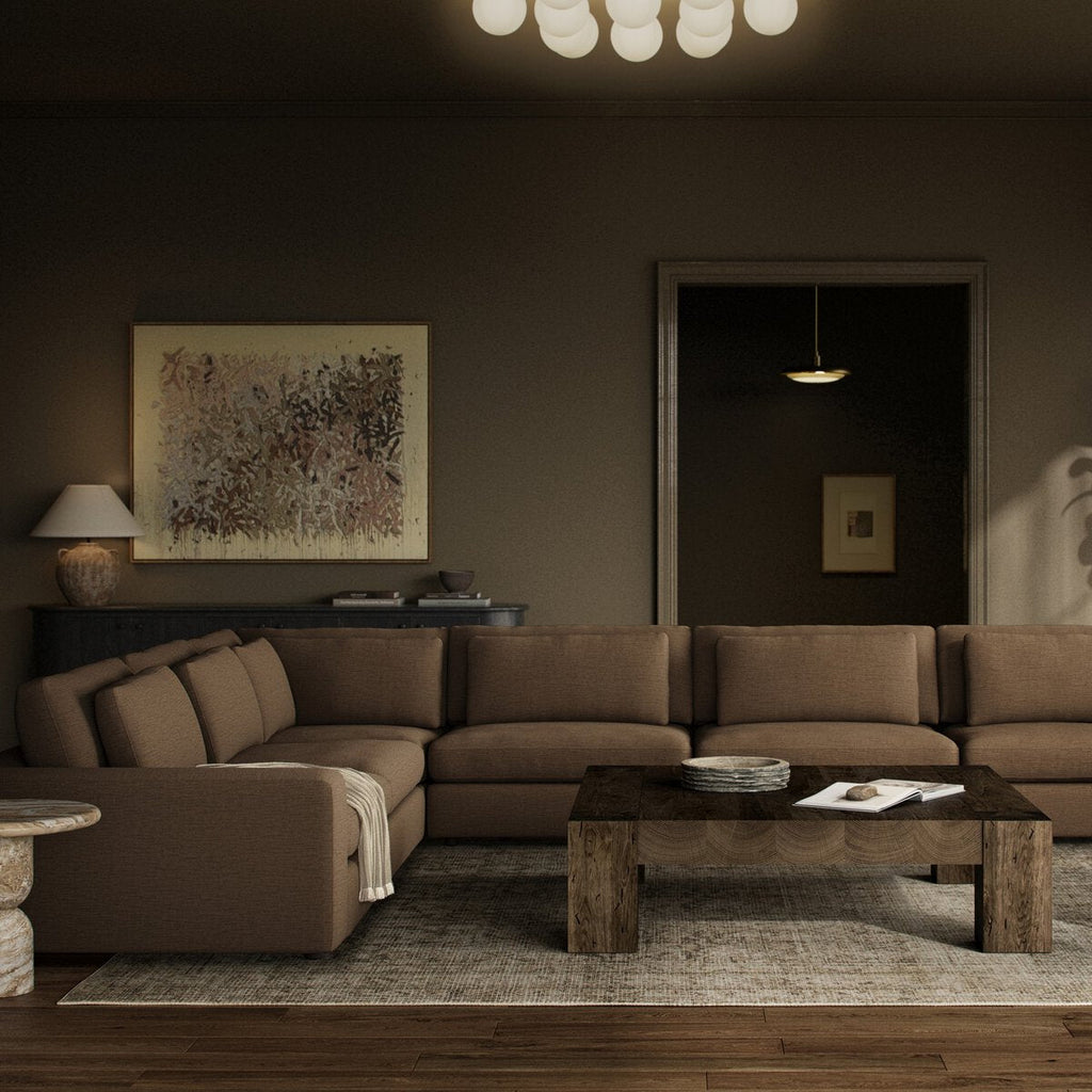 Bloor 6 - Piece Sectional Sofa – Savoy Ochre, Modular L - Shaped Seating - Sage InteriorsFour HandsSofas