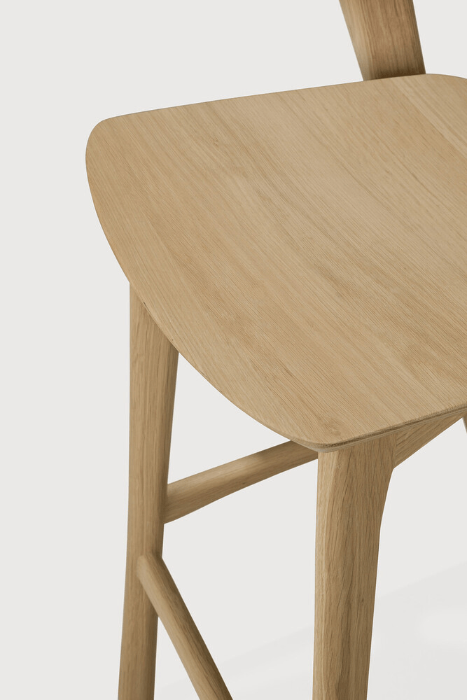 Bok Bar Stool - Varnished Oak - Sage InteriorsEthnicraftTable & Bar Stools