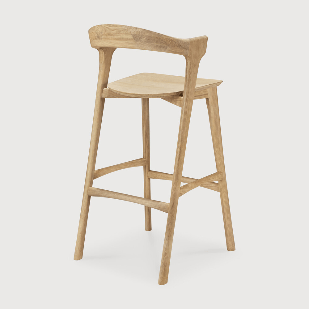Bok Bar Stool - Varnished Oak - Sage InteriorsEthnicraftTable & Bar Stools