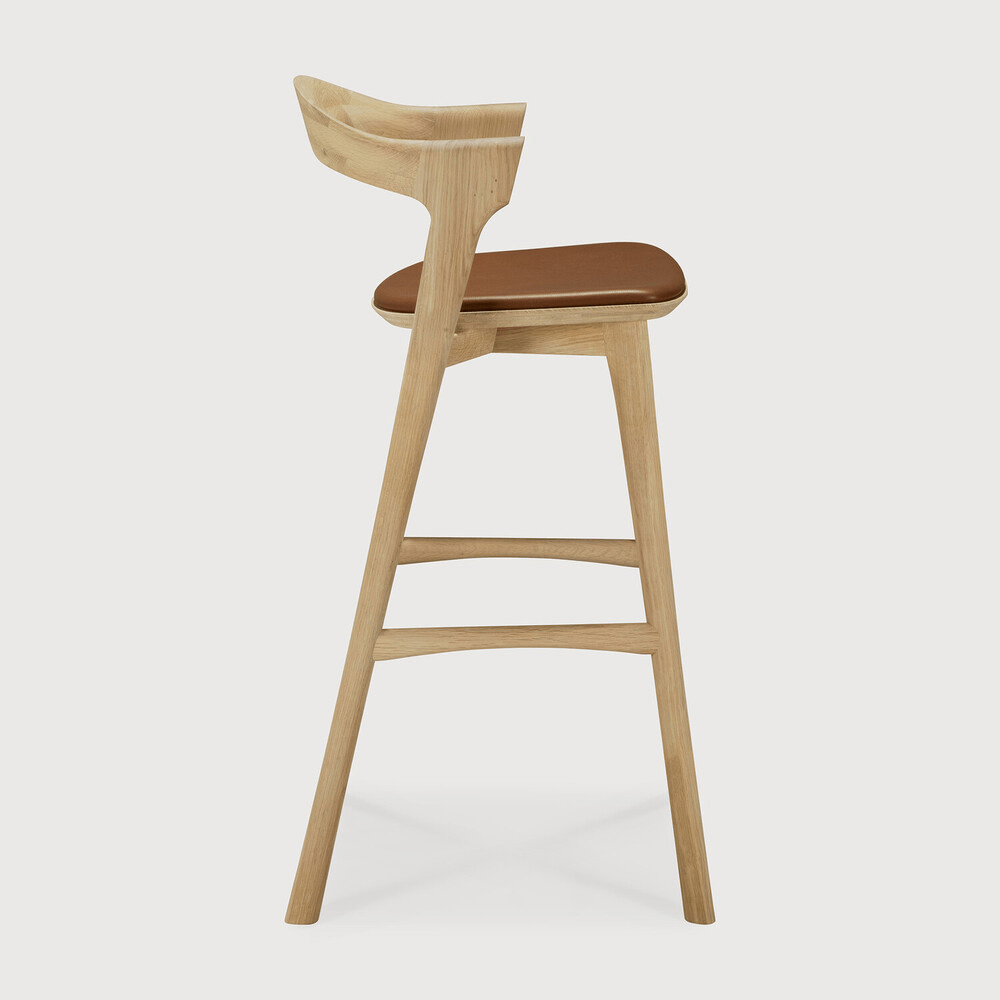 Bok Bar Stool - Varnished Oak - Sage InteriorsEthnicraftTable & Bar Stools