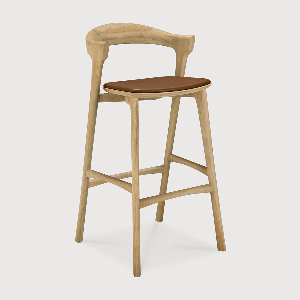 Bok Bar Stool - Varnished Oak - Sage InteriorsEthnicraftTable & Bar Stools