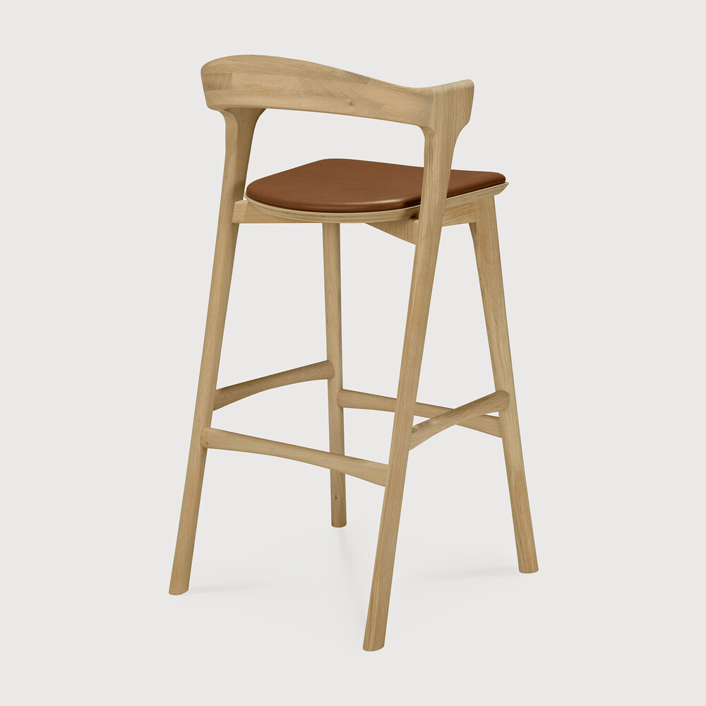 Bok Bar Stool - Varnished Oak - Sage InteriorsEthnicraftTable & Bar Stools