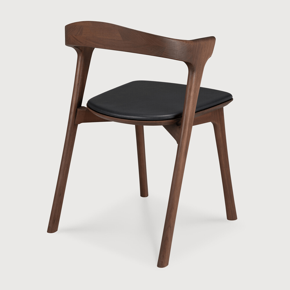 Bok Dining Chair - Varnished Teak - Brown - Black Leather - Sage InteriorsEthnicraftDining Chair